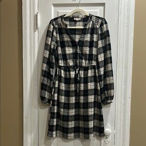 Plaid Black and White Women's Dress